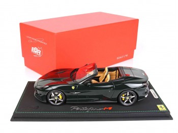 Ferrari Portofino M Spider BBR Models 1/18 P18193C Verde British Metallizzato con vetrina
