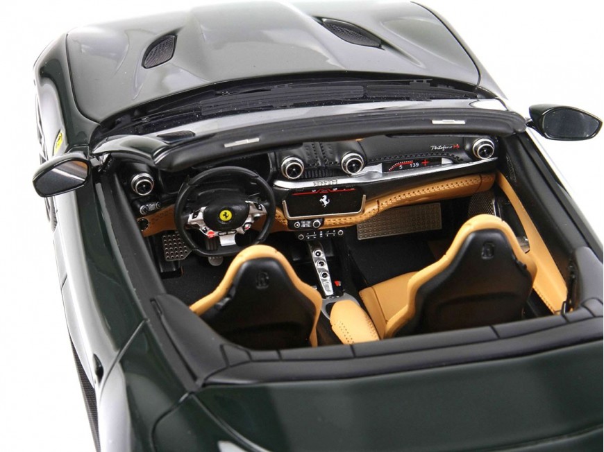 Ferrari Portofino M Spider BBR Models 1/18 P18193C Verde British Metallizzato con vetrina
