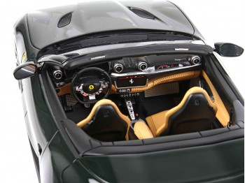 Ferrari Portofino M Spider BBR Models 1/18 P18193C Verde British Metallizzato con vetrina