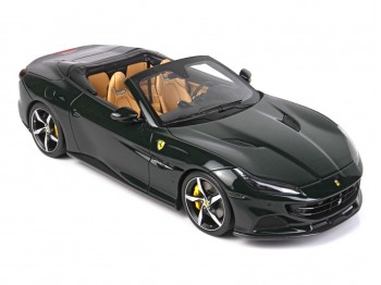 Ferrari Portofino M Spider BBR Models 1/18 P18193C Verde British Metallizzato con vetrina