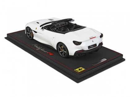 Ferrari Portofino M Spider BBR Models 1/18 P18193E1 Bianco Cervino Metallizzato con vetrina 2