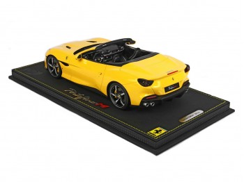 Ferrari Portofino M Spider BBR Models 1/18 P18193F Modena Yellow with display case