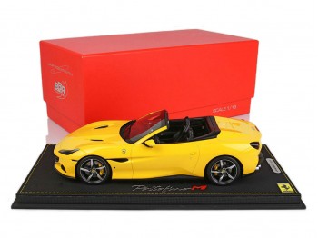 Ferrari Portofino M Spider BBR Models 1/18 P18193F Modena Yellow with display case