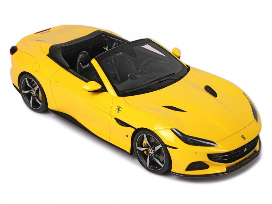 Ferrari Portofino M Spider BBR Models 1/18 P18193F Giallo Modena con vetrina