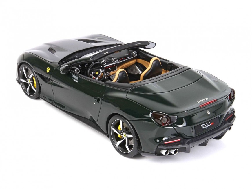 Ferrari Portofino M Spider BBR Models 1/18 P18193C Verde British Metallizzato con vetrina