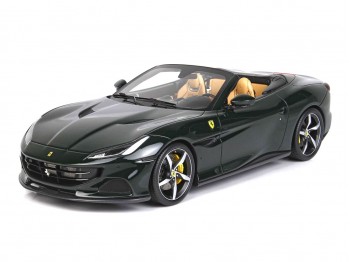 Ferrari Portofino M Spider BBR Models 1/18 P18193C Verde British Metallizzato con vetrina
