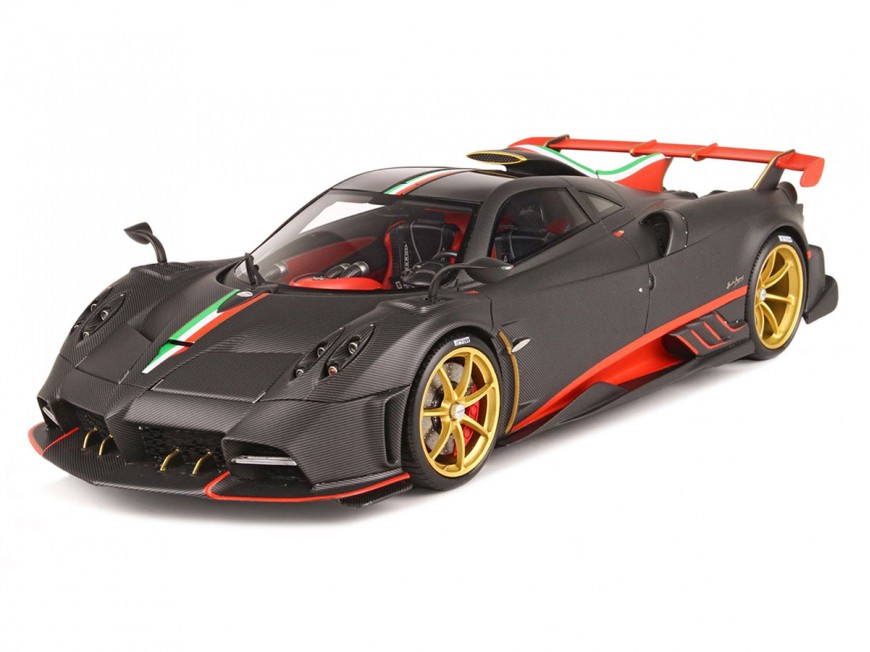 Pagani Imola BBR Models 1/18 P18192B Fibre de Carbone avec vitrine