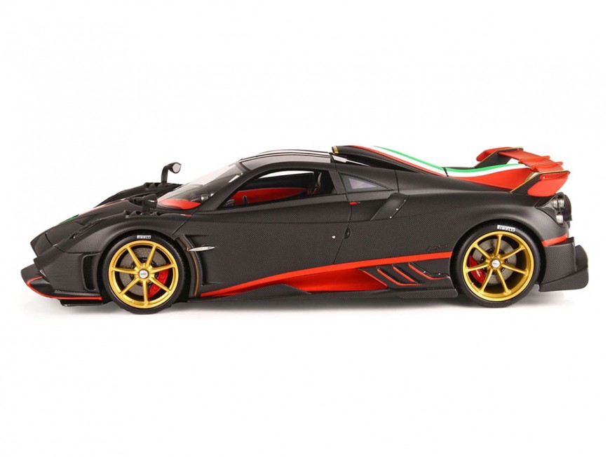 Pagani Imola BBR Models 1/18 P18192B Fibre de Carbone avec vitrine