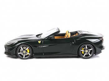 Ferrari Portofino M Spider BBR Models 1/18 P18193C Verde British Metallizzato con vetrina