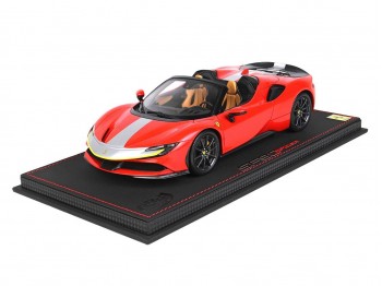Ferrari SF90 Spider Pack Fiorano BBR Models 1/18 P18198C1 Rosso Corsa 322 con vetrina