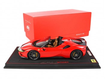 Ferrari SF90 Spider Pack Fiorano BBR Models 1/18 P18198C1 Rosso Corsa 322 con vetrina