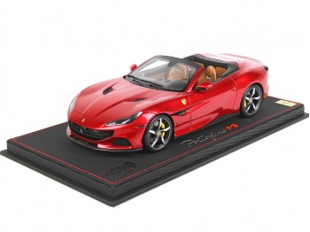 Ferrari Portofino M Spider BBR Models 1/18 P18193D Metallic Portofino Red with display case
