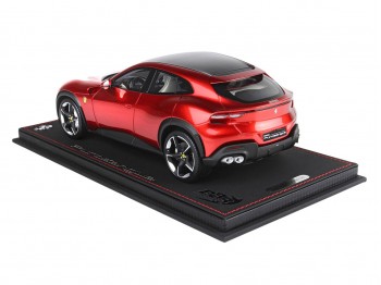 Ferrari Purosangue BBR Models 1/18 P18219I Rouge Magma Métallisé avec vitrine