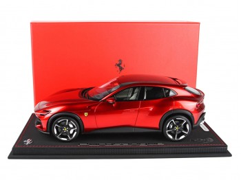 Ferrari Purosangue BBR Models 1/18 P18219I Rouge Magma Métallisé avec vitrine