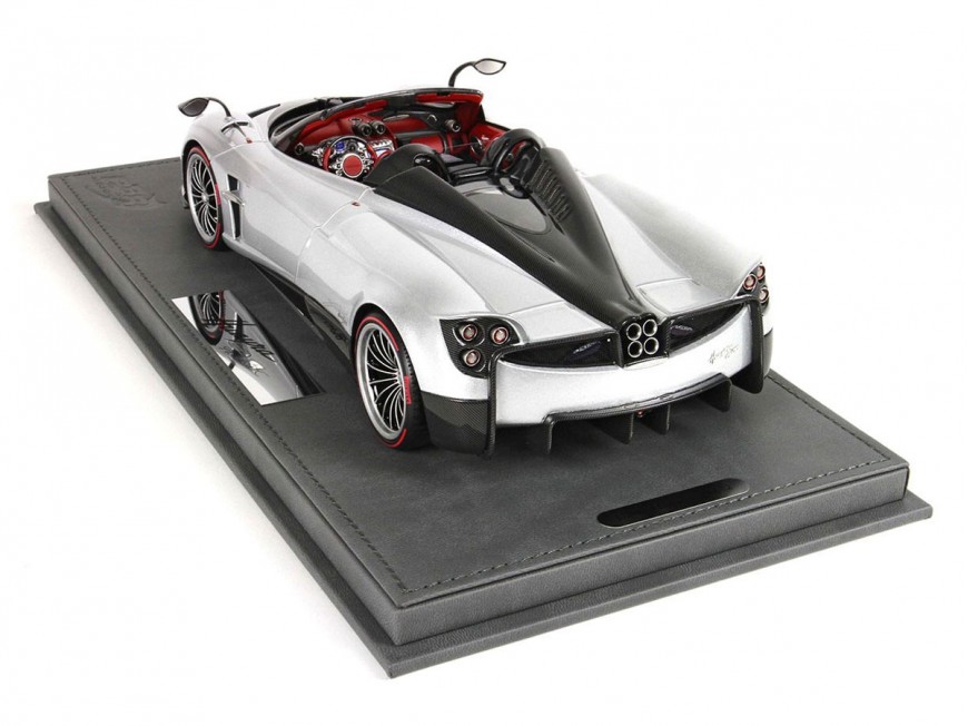 Pagani Huayra Roadster BBR Models 1/18 P18148I Gris Micalisé avec vitrine