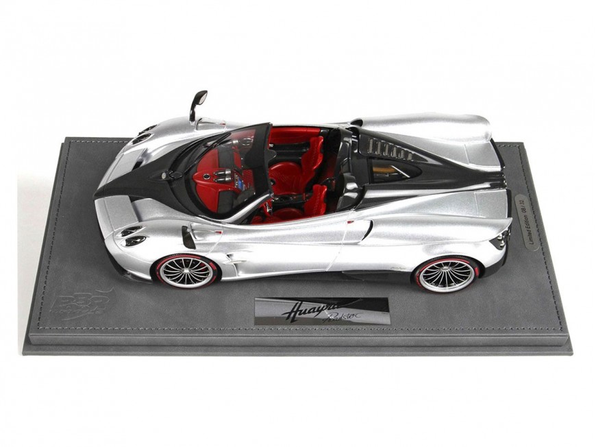 Pagani Huayra Roadster BBR Models 1/18 P18148I Gris Micalisé avec vitrine
