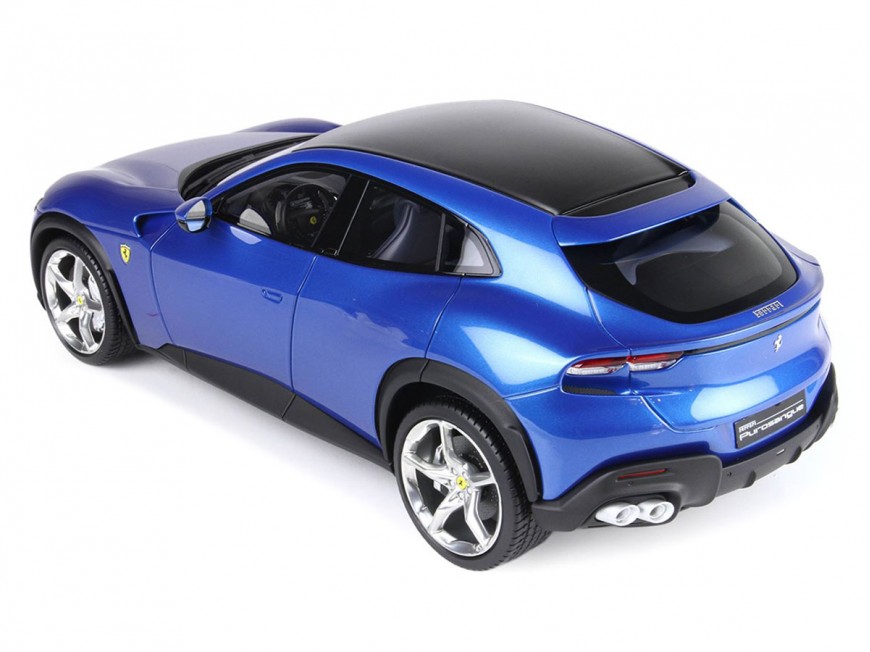 Ferrari Purosangue BBR Models 1/18 P18219G Metallic Corsa Blue with display case