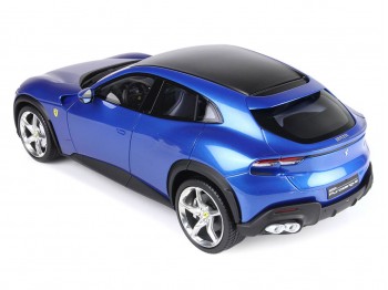 Ferrari Purosangue BBR Models 1/18 P18219G Metallic Corsa Blue with display case