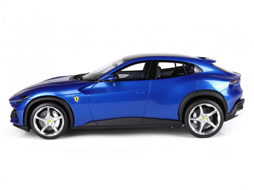 Ferrari Purosangue BBR Models 1/18 P18219G Metallic Corsa Blue with display case