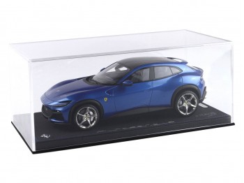 Ferrari Purosangue BBR Models 1/18 P18219G Bleu de Course Métallisé avec vitrine