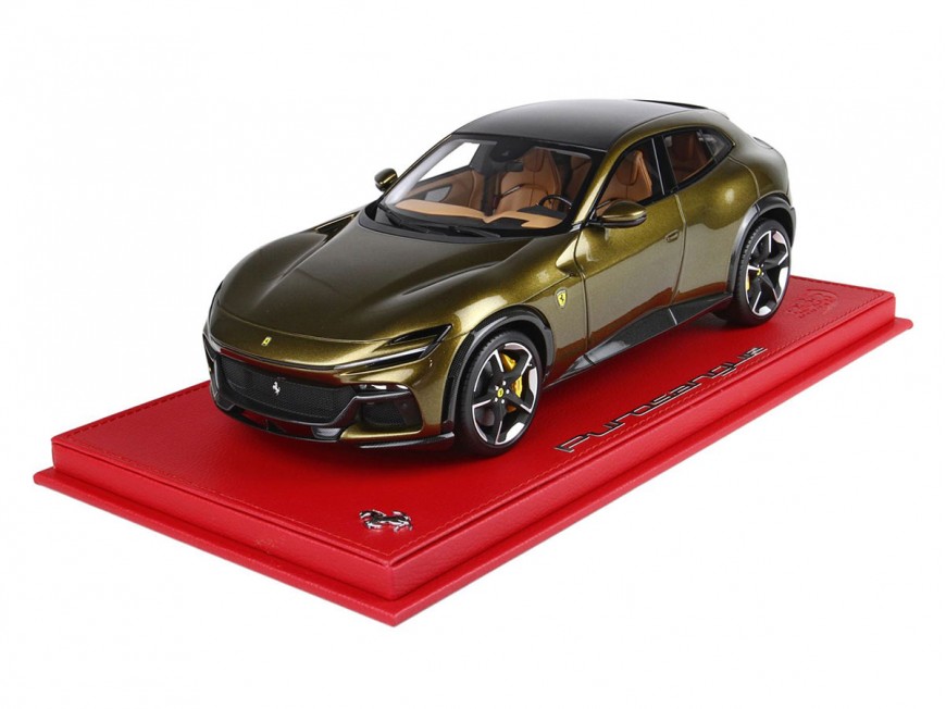 Ferrari Purosangue BBR Models 1/18 P18219VOL Metallic Volterra Green with display case