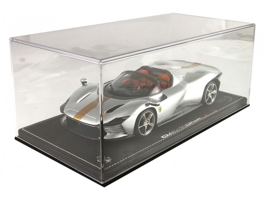 Ferrari Daytona SP3 Icona Spider BBR Models 1/18 P18214G Argent Nurburgring Métallisé avec vitrine