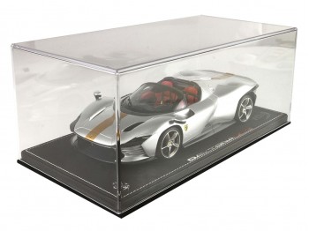 Ferrari Daytona SP3 Icona Spider BBR Models 1/18 P18214G Argent Nurburgring Métallisé avec vitrine