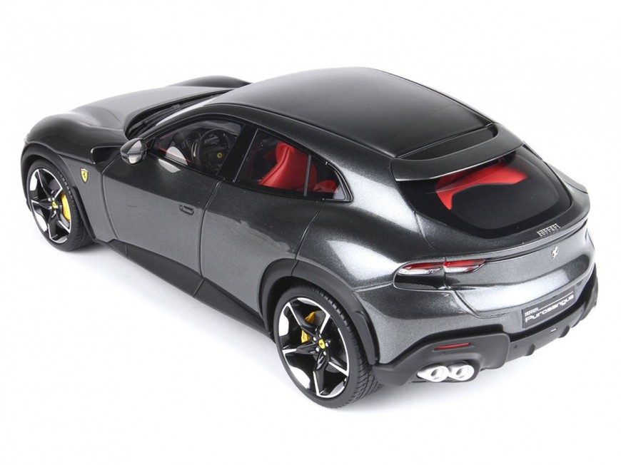 Ferrari Purosangue BBR Models 1/18 P18219A Metallic Silverstone Grey with display case