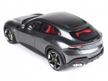 Ferrari Purosangue BBR Models 1/18 P18219A Metallic Silverstone Grey with display case