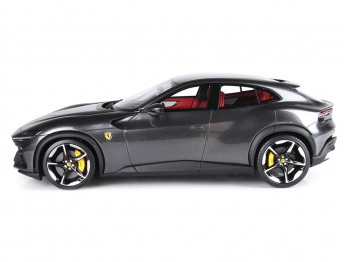 Ferrari Purosangue BBR Models 1/18 P18219A Metallic Silverstone Grey with display case