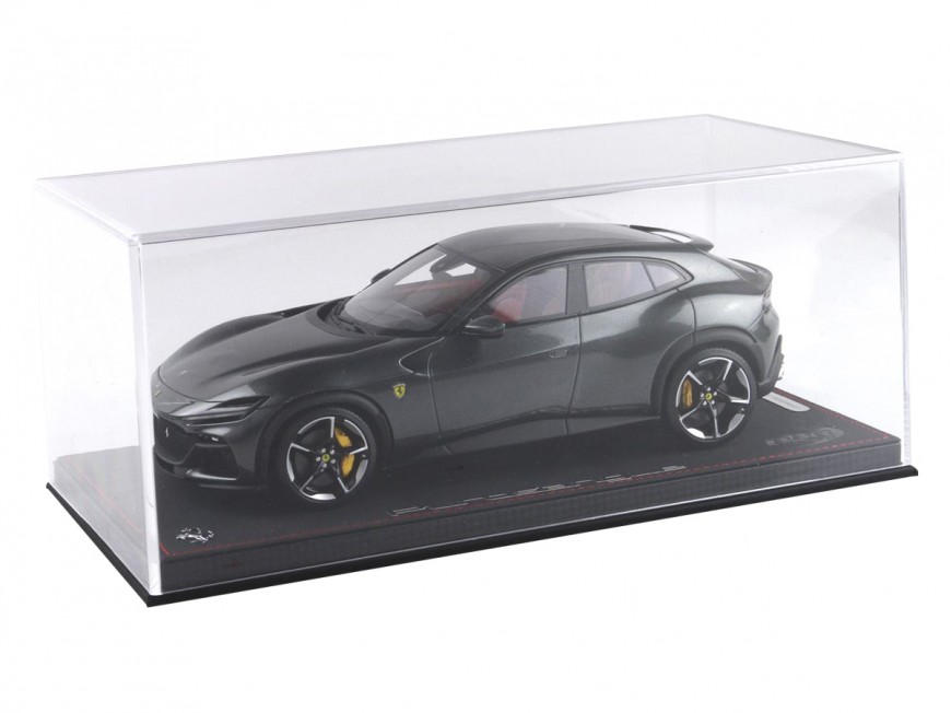 Ferrari Purosangue BBR Models 1/18 P18219A Metallic Silverstone Grey with display case