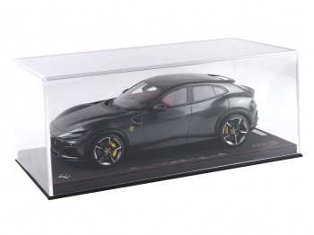 Ferrari Purosangue BBR Models 1/18 P18219A Metallic Silverstone Grey with display case