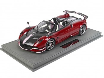 Pagani Huayra Roadster BC BBR Models 1/18 P18159C1 Rouge Métallisé Spécial avec vitrine