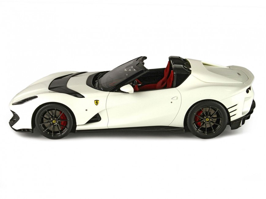 Ferrari 812 Competizione A BBR Models 1/18 P18209E1 Bianco Avus con vetrina