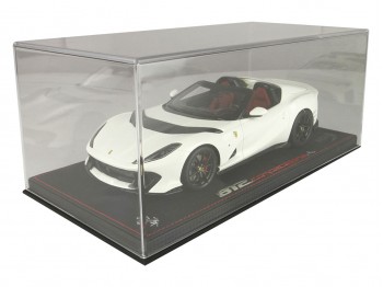Ferrari 812 Competizione A BBR Models 1/18 P18209E1 Bianco Avus con vetrina