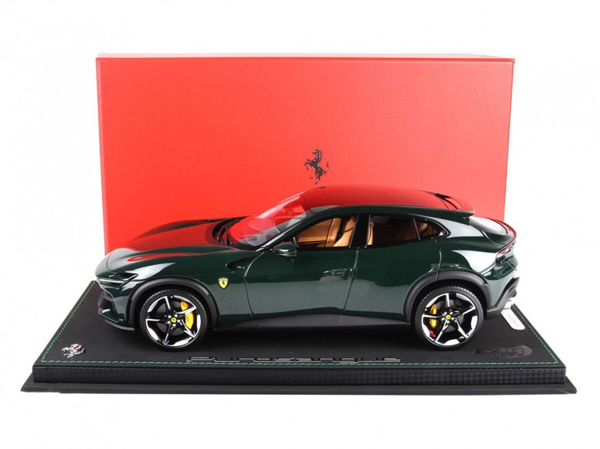 Ferrari Purosangue BBR Models 1/18 P18219 Metallic British Green with display case