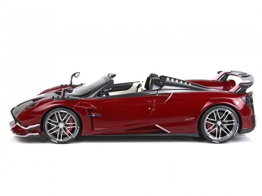 Pagani Huayra Roadster BC BBR Models 1/18 P18159C1 Rouge Métallisé Spécial avec vitrine