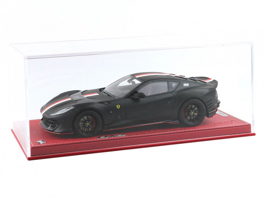 Ferrari 812 Competizione Charles Leclerc BBR Models 1/18 P18234 Nero Opaco con vetrina