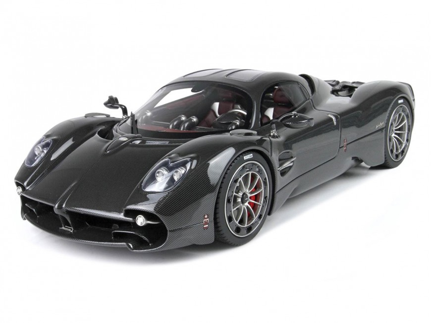 Pagani Utopia BBR Models 1/18 P18223CF Carbon Fiber with display case