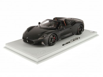 Maserati MC20 Cielo BBR Models 1/18 P18222MB Matt Black with display case