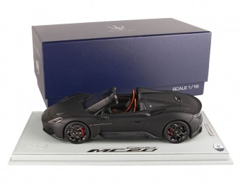 Maserati MC20 Cielo BBR Models 1/18 P18222MB Matt Black with display case