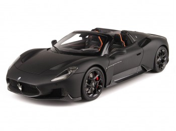 Maserati MC20 Cielo BBR Models 1/18 P18222MB Matt Black with display case
