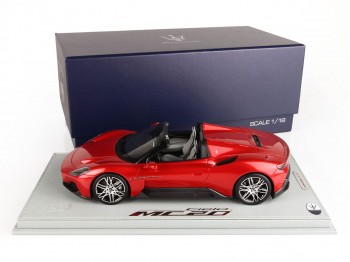 Maserati MC20 Cielo BBR Models 1/18 P18222B Rosso Vincente Metallizzato con vetrina