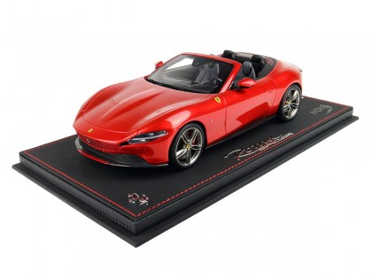 Ferrari Roma Spider BBR Models 1/18 P18230H Metallic Magma Red with display case