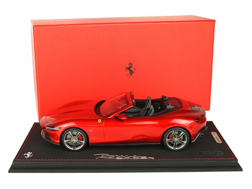 Ferrari Roma Spider BBR Models 1/18 P18230H Rosso Magma Metallizzato con vetrina