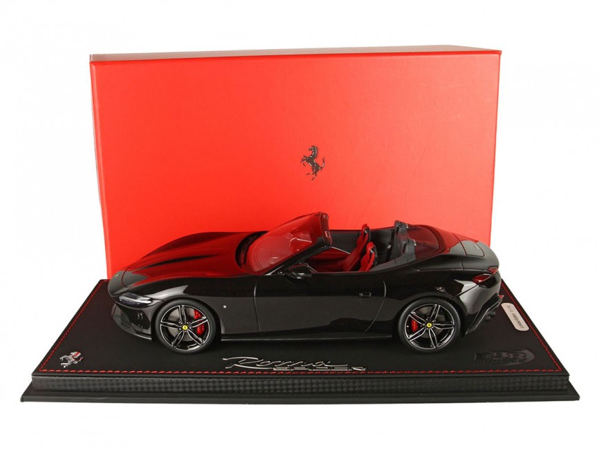 Ferrari Roma Spider BBR Models 1/18 P18230G Purosangue Black with display case