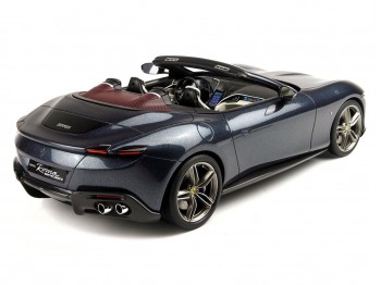 Ferrari Roma Spider BBR Models 1/18 P18230D Metallic Rome Blu with display case
