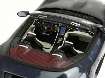 Ferrari Roma Spider BBR Models 1/18 P18230D Metallic Rome Blu with display case