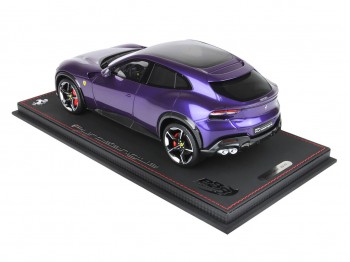 Ferrari Purosangue BBR Models 1/18 P18231C Al Humaid Violet panoramic roof with display case