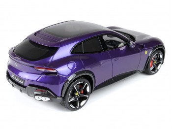 Ferrari Purosangue BBR Models 1/18 P18231C Al Humaid Violet panoramic roof with display case
